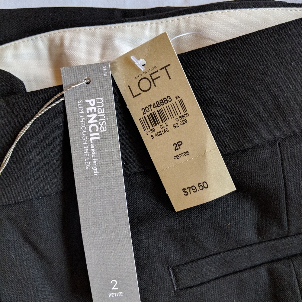 Pencil Ankle Length Black Pants